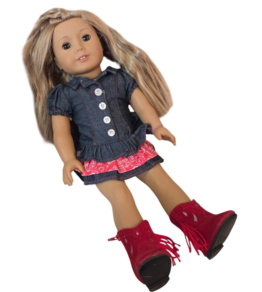 American Girl Doll Truly Me 18" Blonde Long Hair Green Eyes 2014